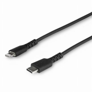 RUSBCLTMM1MB<BR>USB Type-C-Lightning ケーブル 1m ブラック Apple MFi認証iPhone充電ケーブル 高耐久性ライトニングケーブル<BR>スターテック・ドットコム㈱
