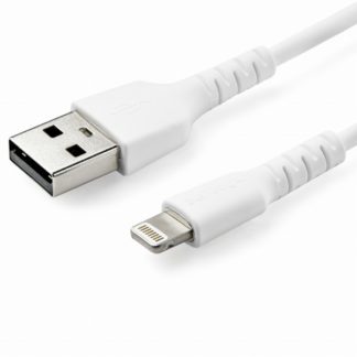 RUSBLTMM1M<BR>ライトニングケーブル 1m ホワイト Apple MFi認証iPhone充電ケーブル 高耐久性 Lightning - USB ケーブル<BR>スターテック・ドットコム㈱