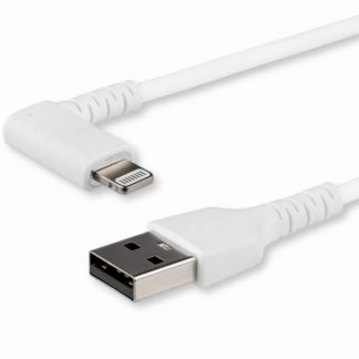 RUSBLTMM2MWR<BR>L型ライトニングケーブル 2m ホワイト Apple MFi認証iPhone充電ケーブル 高耐久性 Lightning-USB L字ケーブル<BR>スターテック・ドットコム㈱