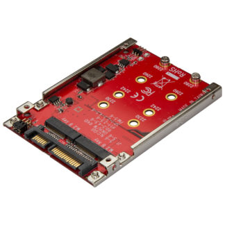 S322M225R<BR>2スロットM.2 - SATA変換アダプタ 2.5インチドライブベイ対応 RAID 2x M.2 NGFF SSDアダプタ SATA 3.0(6Gbps)対応<BR>スターテック・ドットコム㈱