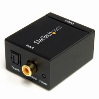 SPDIF2AA<BR>デジタル(光&同軸) - アナログ オーディオコンバーター変換器 入力:Toslink / デジタルコアキシャル 出力:コンポジット(RCA)<BR>スターテック・ドットコム㈱