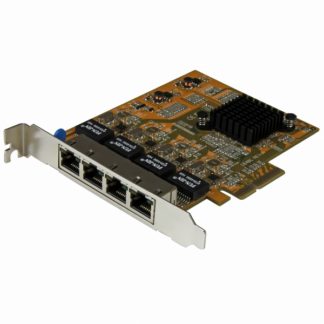 ST1000SPEX43<BR>ギガビットイーサネット4ポート増設PCI Express対応ネットワークLANアダプタカード 4x Gigabit Ethernet拡張用PCIe NIC/LANボード<BR>スターテック・ドットコム㈱
