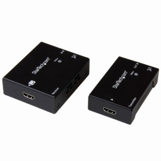 ST121HDBTPW<BR>Cat5e/Cat6 HDMIエクステンダー(延長器) HDBaseT規格準拠 ウルトラ4K対応 パワーオーバーケーブル(POC) 最大100mまで延長 送信機/受信機セット<BR>スターテック・ドットコム㈱