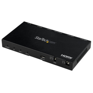 ST122HD20S<BR>HDMI分配器 1入力2出力 4K/60Hz スケーラー内蔵HDMIスプリッター HDCP2.2準拠 EDID認識機能 7.1chサラウンド<BR>スターテック・ドットコム㈱