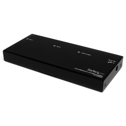 ST122HDMI22出力対応HDMIスプリッター分配器 3.5mmステレオオーディオ対応 1080p/1920x1200スターテック・ドットコム㈱