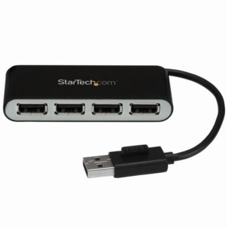 ST4200MINI2<BR>4ポートUSB 2.0ハブ 本体一体型ケーブル付き コンパクトミニUSBハブ バスパワー対応<BR>スターテック・ドットコム㈱