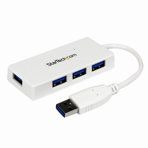 4ポート SuperSpeed USB3.0ハブ ポータブルミニUSB Hub ブラック ST4300MINU3B
