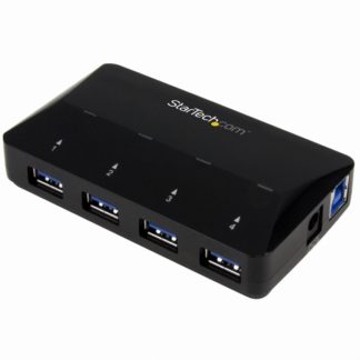 ST53004U1C<BR>4ポート USB3.0ハブ 2.4A(アンペア)急速充電専用ポート x1 搭載 USBバッテリ充電(BC)仕様1.2準拠<BR>スターテック・ドットコム㈱