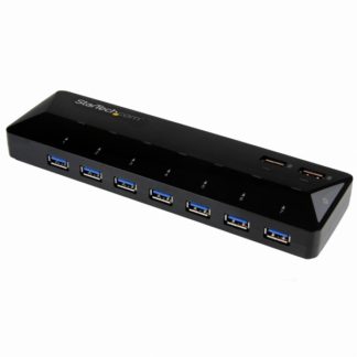 ST93007U2C<BR>7ポート USB 3.0ハブ 急速充電専用ポート搭載(2ポート x 2.4A)USBバッテリ充電(BC)仕様1.2準拠<BR>スターテック・ドットコム㈱
