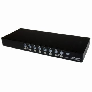 SV1631DUSBUK<BR>1Uラックマウント対応 16ポート シングルVGAディスプレイ対応USB接続KVMスイッチ(PCパソコンCPU切替器) OSD機能 USB VGA KVMケーブル付<BR>スターテック・ドットコム㈱