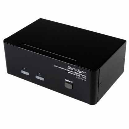 SV231DDVDUA2ポート デュアルディスプレイ(DVI & VGA)対応USB接続KVMスイッチ/PCパソコンCPU切替器(3.5mm ミニジャック オーディオ対応/2x USB2.0ハブ付)スターテック・ドットコム㈱