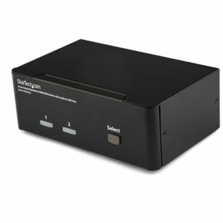 SV231DPDDUA<BR>2ポート デュアルDisplayPort（ディスプレイポート）対応USB接続KVMスイッチ（PC切替器） オーディオ対応 2ポートUSB 2.0 ハブ搭載 解像度2560x1600@60Hz対応<BR>スターテック・ドットコム㈱