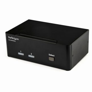 SV231DPDDUA2<BR>2ポートDisplayPortデュアルモニター対応KVMスイッチ 4K/60Hz対応 3.5mmオーディオ(スピーカー&マイク)対応 2ポートUSBハブ<BR>スターテック・ドットコム㈱