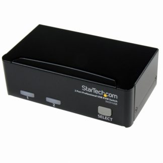 SV231USB<BR>2ポートKVMスイッチ VGAモニター対応/USB接続 PCパソコン2台用CPU切替器 USB/VGAケーブル付属<BR>スターテック・ドットコム㈱