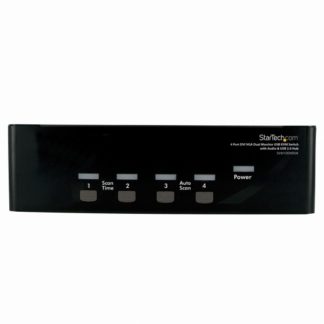 SV431DDVDUA<BR>4ポート デュアルディスプレイ(DVI & VGA)対応USB接続KVMスイッチ/PCパソコンCPU切替器<BR>スターテック・ドットコム㈱