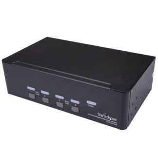 SV431DPDDUA2<BR>4ポート デュアルDisplayPort KVMスイッチ 4K/60Hz DisplayPort 1.2 対応PC/CPU/パソコン切替器 パソコン4台の制御に4K/60Hzディスプレイ2台の機能を追加<BR>スターテック・ドットコム㈱
