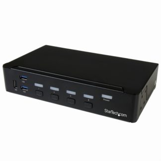 SV431DPU3A24ポートDisplayPort KVMスイッチ(4K対応) ディスプレイポート接続CPU・PCパソコン切替器 3ポートUSB 3.0ハブスターテック・ドットコム㈱