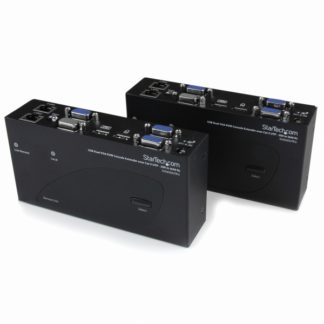 SV565DUTPU<BR>Cat5使用デュアルVGA対応KVMエクステンダー(延長器) 最大200m延長 1920x1200<BR>スターテック・ドットコム㈱