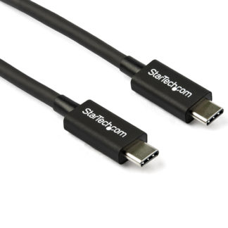 TBLT34MM80CM<BR>Thunderbolt 3 USB-C ケーブル 0.8m 40Gbps USB-C互換 100W USB PD対応 サンダーボルト認証取得<BR>スターテック・ドットコム㈱