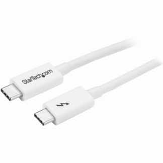TBLT3MM2MW<BR>Thunderbolt 3 ケーブル(20Gbps)2m ホワイト USB Type-C/DisplayPort互換 4K/60Hz<BR>スターテック・ドットコム㈱