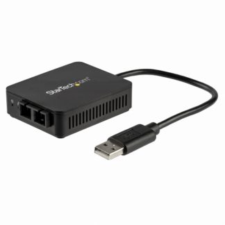 US100A20FXSC<BR>USB 2.0 - 光ファイバー変換アダプタ 100Base-FX 2芯SCコネクタ マルチモード Windows/ Mac/ Linux対応 USBネットワークアダプタ<BR>スターテック・ドットコム㈱