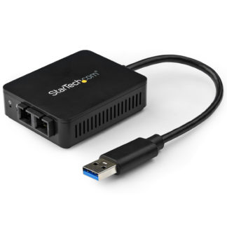 US1GA30SXSC<BR>USB 3.0 - 光ファイバー変換アダプタ 1000Base-SX 2芯SCコネクタ マルチモード Windows/ Mac/ Linux対応 USBネットワークアダプタ<BR>スターテック・ドットコム㈱