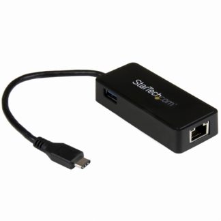 US1GC301AU<BR>USB-C接続ギガビット有線LAN変換アダプタ(USB 3.0ポート x1付き) USB 3.1 Type-C(オス) - RJ45(メス) USB 3.1 Gen 1 (5Gbps)<BR>スターテック・ドットコム㈱