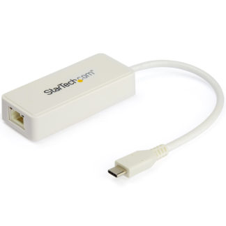 US1GC301AUWUSB Type-C 有線LANアダプタ ホワイト USB-Aポート付属 USB-C-ギガビットEthernet変換NICスターテック・ドットコム㈱