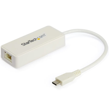 US1GC301AUWUSB Type-C 有線LANアダプタ ホワイト USB-Aポート付属 USB-C-ギガビットEthernet変換NICスターテック・ドットコム㈱