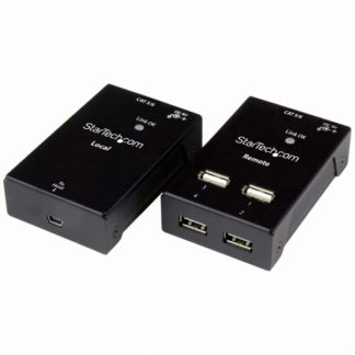 USB2004EXTV<BR>Cat5/Cat6使用4ポートUSB 2.0 エクステンダー カテゴリ5/6対応USB延長器 CAT5で最大40m/CAT6で最大50m延長<BR>スターテック・ドットコム㈱