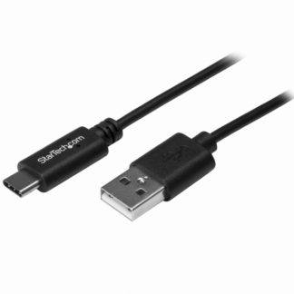USB2AC1M<BR>1m ブラック USB 2.0ケーブル タイプA オス (4ピン) - Type-C/ USB-C オス (24ピン) リバーシブルデザイン USB 2.0/ 480Mbps<BR>スターテック・ドットコム㈱