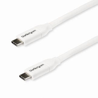 USB2C5C2MW<BR>USB 2.0 Type-C ケーブル 2m ホワイト 給電充電対応(最大5A) USB-C/ オス - USB-C/ オス USB 2.0規格準拠 USB-IF認証済み<BR>スターテック・ドットコム㈱