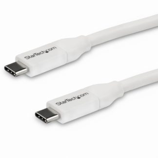 USB2C5C4MWUSB 2.0 Type-C ケーブル ホワイト 4m 給電充電対応(最大5A) USB-C/ オス - USB-C/ オス USB 2.0規格準拠 USB-IF認証済みスターテック・ドットコム㈱