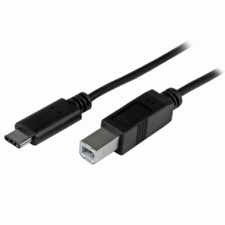 USB2CB1M<BR>1m ブラック USB 2.0ケーブル タイプB オス (4ピン) - Type-C/ USB-C オス (24ピン) リバーシブルデザイン USB 2.0/ 480Mbps<BR>スターテック・ドットコム㈱