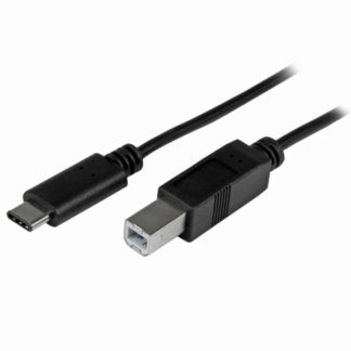 USB2CB1M1m ブラック USB 2.0ケーブル タイプB オス (4ピン) - Type-C/ USB-C オス (24ピン) リバーシブルデザイン USB 2.0/ 480Mbpsスターテック・ドットコム㈱