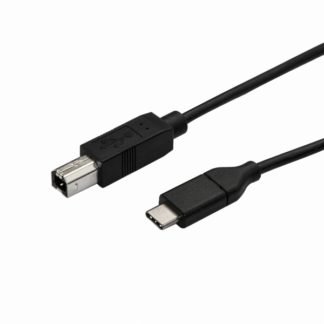 USB2CB50CM<BR>USB-C - USB-B プリンターケーブル オス/オス 0.5m USB 2.0準拠<BR>スターテック・ドットコム㈱