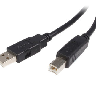 USB2HAB5M<BR>5m USB 2.0ケーブル (ABタイプ) USB (A) オスーUSB (B) オス ブラック<BR>スターテック・ドットコム㈱