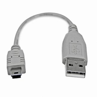 USB2HABM6IN<BR>ミニUSBケーブル 15cm USB-A(オス)- USB Mini-B(オス)<BR>スターテック・ドットコム㈱