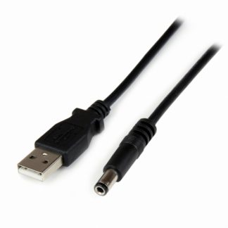 USB2TYPEN1M<BR>USB - 5V DC電源供給ケーブル 1m DCプラグ(外形5.5m/内径2.5mm)<BR>スターテック・ドットコム㈱