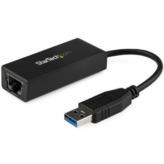 USB31000SUSB 3.0-Gigabit Ethernet LANアダプタ (ブラック) 10/100/1000Mbps NICネットワークアダプタ USB SuperSpeed(オス)-RJ45(メス)有線LANアダプタスターテック・ドットコム㈱