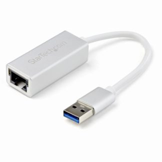 USB31000SAUSB 3.0-ギガビットイーサネット有線LANアダプタ (シルバー) USB 3.0 A (オス) - RJ45 (メス) 10/100/1000Mbps NICネットワークアダプタスターテック・ドットコム㈱