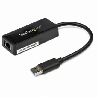 USB31000SPTBUSB 3.0-Gigabit Ethernet LANアダプタ ブラック (USBポート x1付き) 10/100/1000Mbps NICネットワークアダプタ USB SuperSpeed(オス)-RJ45(メス)有線LANアダプタスターテック・ドットコム㈱