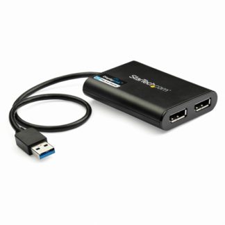 USB32DP24K60USB 3.0 - デュアルDisplayPortアダプタ 4K/60Hz USB 3.0 (5Gbps) USBデュアルモニタ対応アダプタスターテック・ドットコム㈱