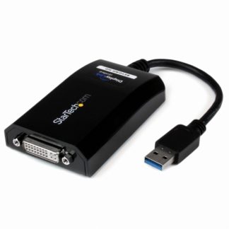 USB32DVIPRO<BR>USB 3.0-DVI/ VGA変換アダプタ 外付けディスプレイ増設アダプタ USB3.0 A(オス)-DVI-I 29ピン(メス) 2048x1152<BR>スターテック・ドットコム㈱