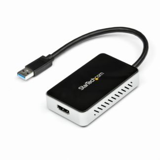 USB32HDEH<BR>USB 3.0-HDMI変換アダプタ(USBポート x1付き) 外付けディスプレイ増設アダプタ USB 3.0 A(オス)-HDMI(メス) 1920x1200/ 1080p<BR>スターテック・ドットコム㈱