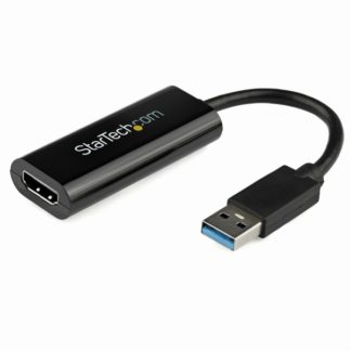 USB32HDES<BR>スリムタイプ USB 3.0-HDMI変換アダプタ 外付けディスプレイ増設アダプタ USB 3.0 A(オス)-HDMI(メス) 1920x1200/ 1080p<BR>スターテック・ドットコム㈱