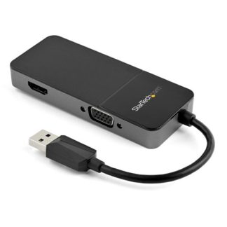 USB32HDVGA<BR>USB 3.0-HDMI/VGA 変換アダプタ 4K/30Hz対応 Mac/Windows対応 USB Type-AポートからHDMI/RGB変換<BR>スターテック・ドットコム㈱