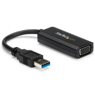 USB32VGAV<BR>USB 3.0 - VGA変換アダプタ オンボード・ドライバインストールに対応 USB 3.0 A(オス) - VGA 高密度D-Sub15ピン (メス) 1920x1200(USB 3.0の場合)<BR>スターテック・ドットコム㈱