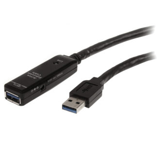 USB3AAEXT5M<BR>USB3.0 アクティブリピーターケーブル 5m Type-A(オス)-Type-A(メス)<BR>スターテック・ドットコム㈱