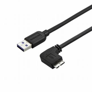 USB3AU1MRSMicro USB 3.0 片側L型スリムケーブル オス/オス L型右向きマイクロUSB 1m USB 3.0 A - USB 3.0 Micro-Bスターテック・ドットコム㈱